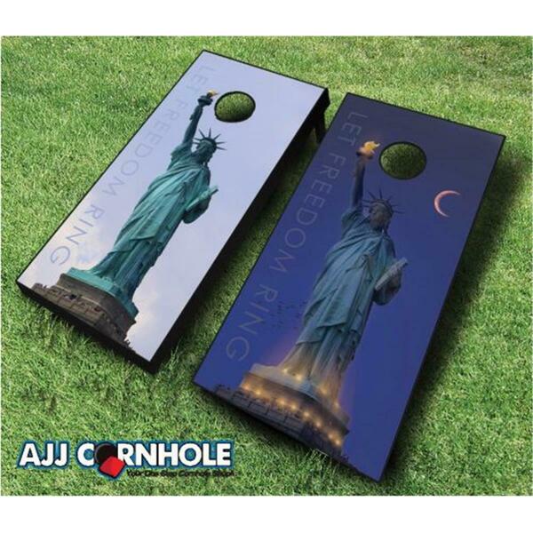 Mkf Collection By Mia K. Farrow Let Freedom Ring Theme Cornhole Set with Bags - 8 x 24 x 48 in. 107-LetFreedomRing